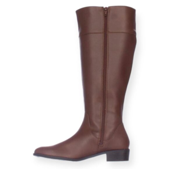 Karen Scott DELIEE2 Women's Low Heel Knee High Riding Boots Cognac Size 5 - Picture 3 of 7